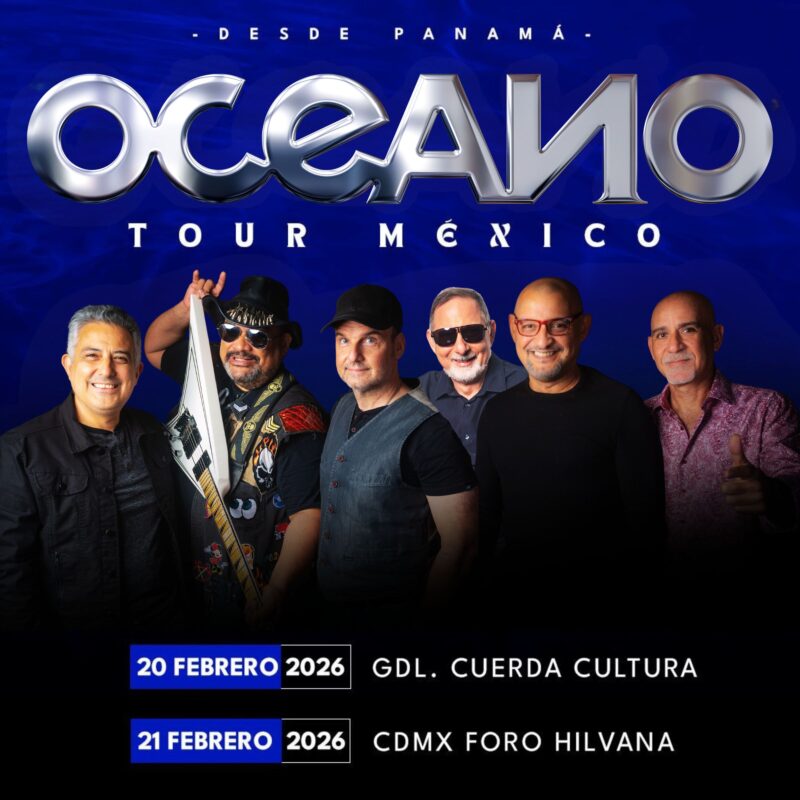 Oceano anuncia histórico Tour México 2026: la primera banda de rock en español de Panamá llega a tierras aztecas